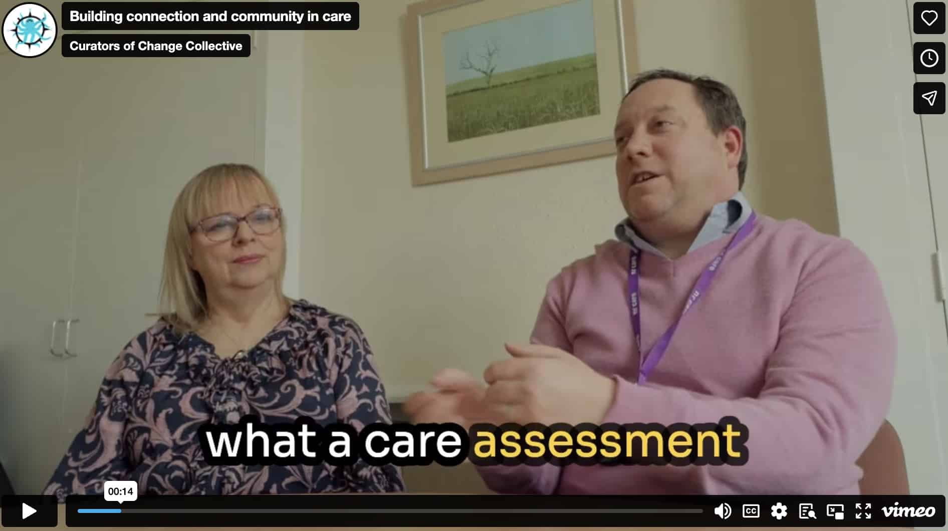 Building connection and community in care