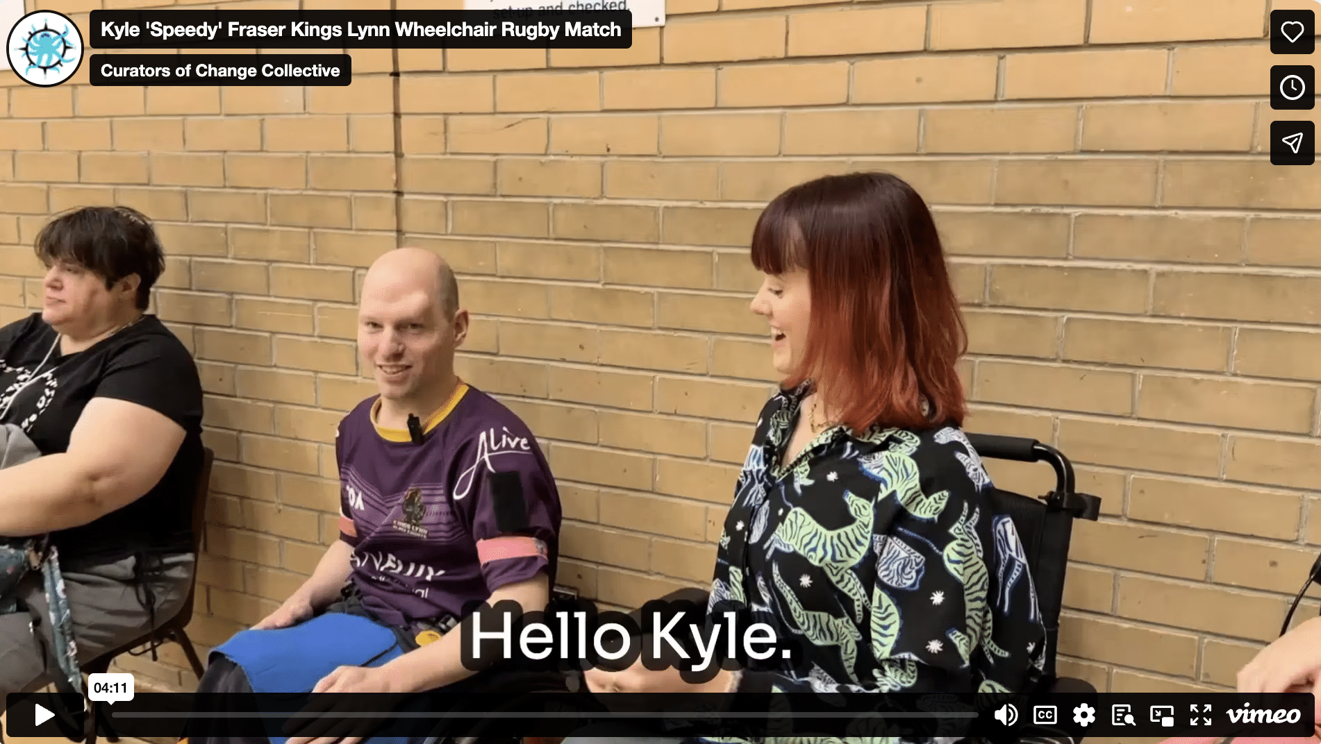Kyle 'Speedy' Fraser Kings Lynn Wheelchair Rugby Match