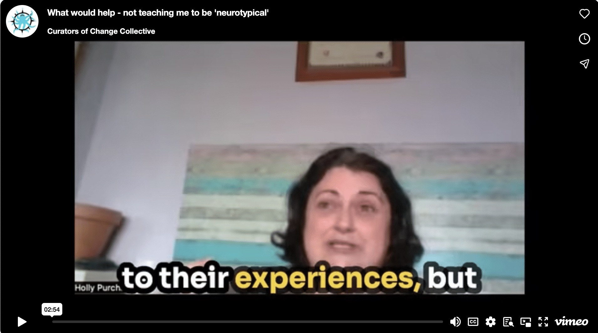 Not teaching me to be neurotypical.