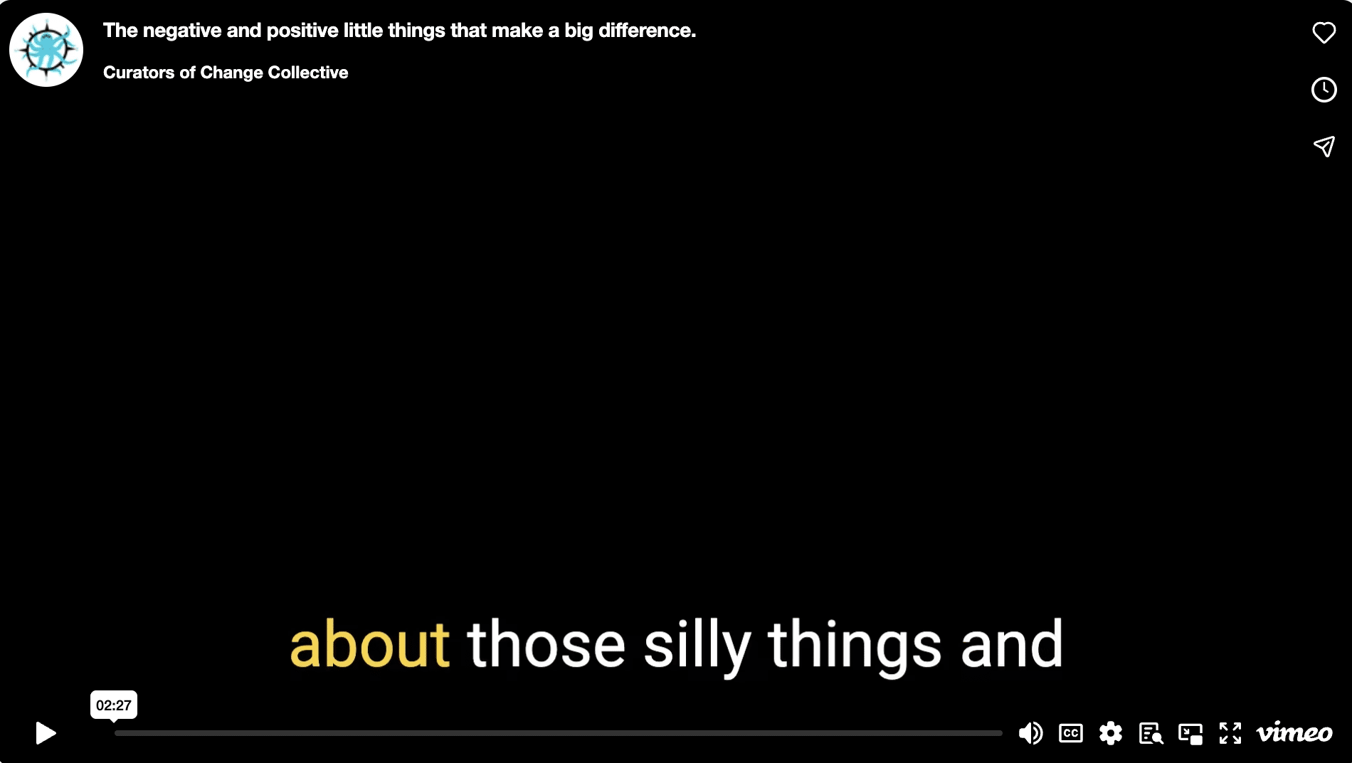 The negative and positive little things that make a big difference.