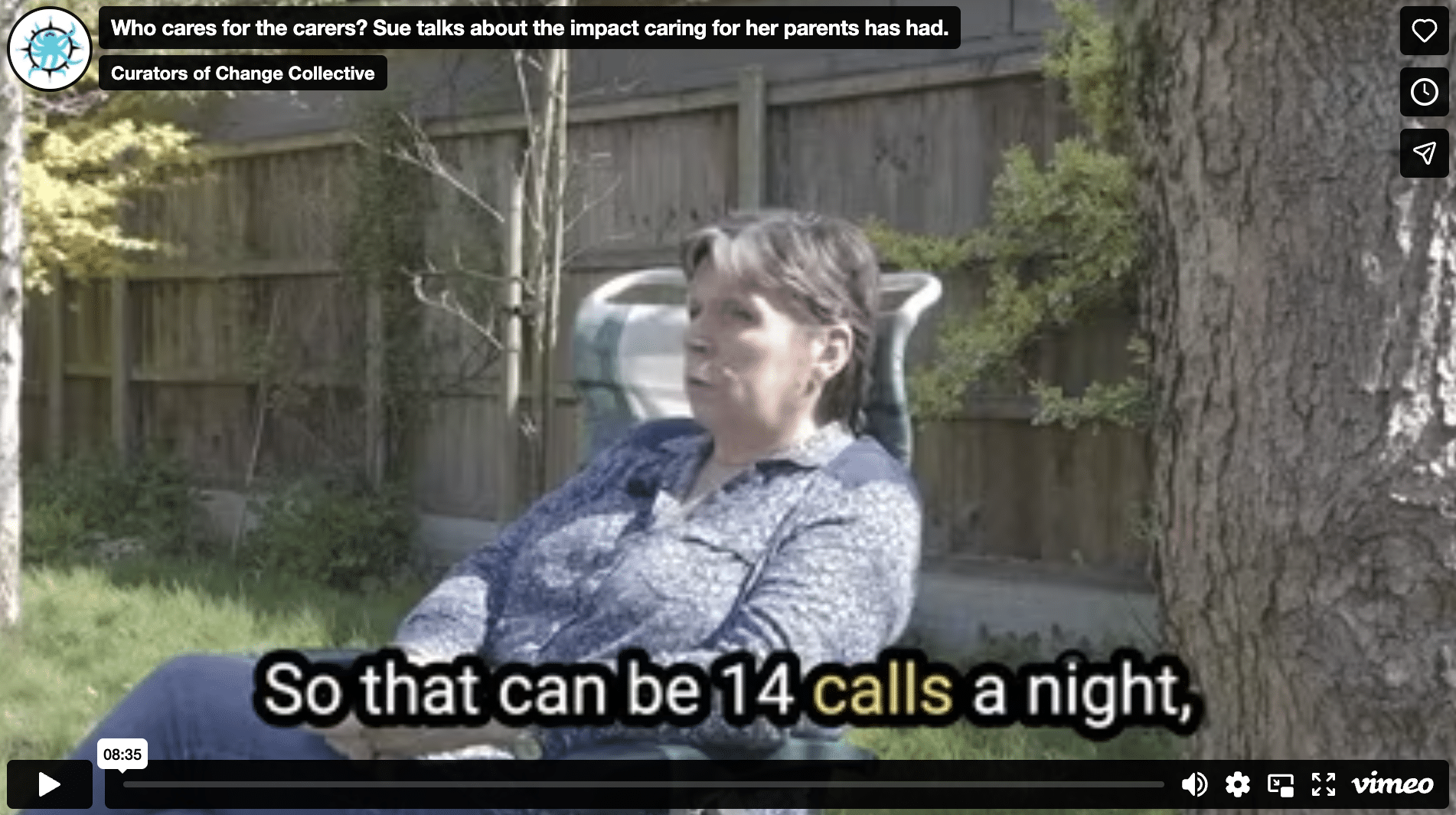 Who cares for the carers? Sue talks about the impact caring for her parents has had