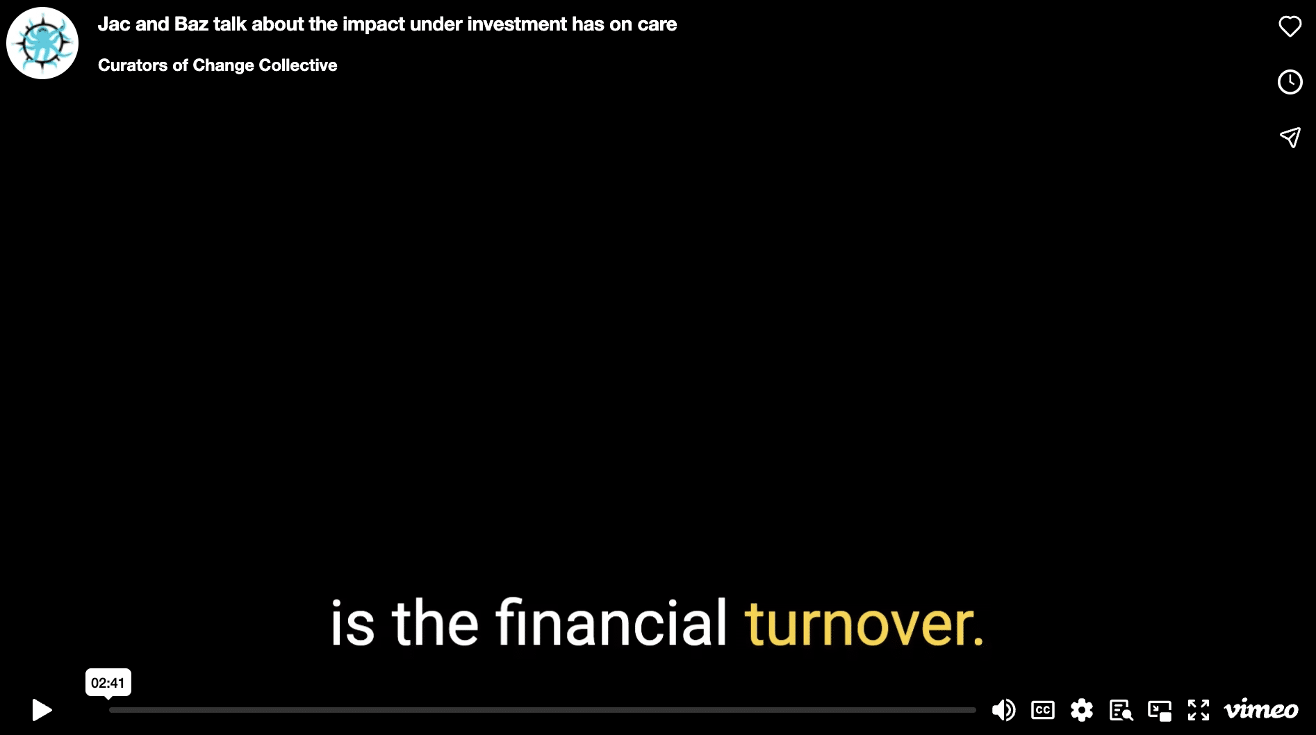 Jac and Baz talk about the impact under investment has on care