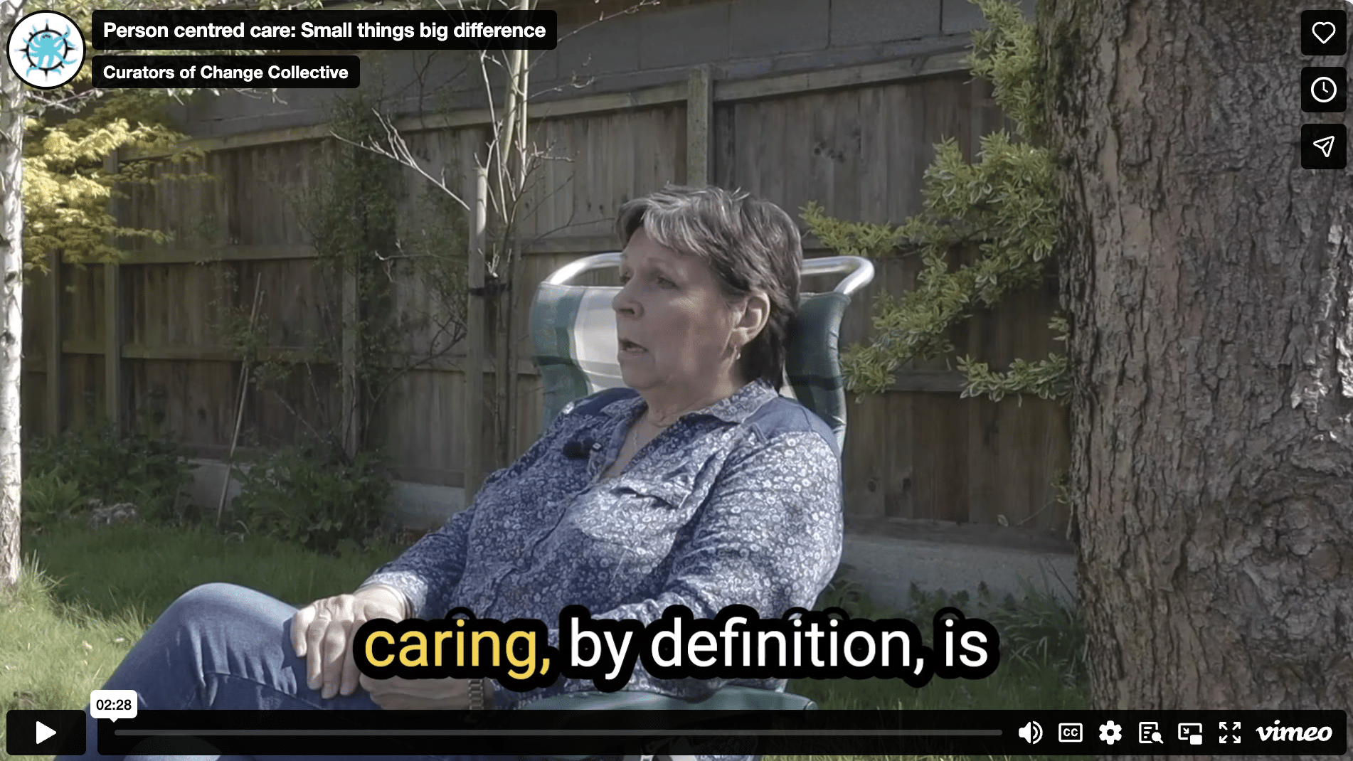 Person centred care: Small things big difference