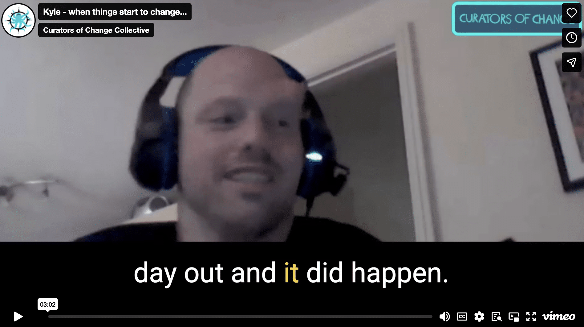 Kyle - when things start to change...