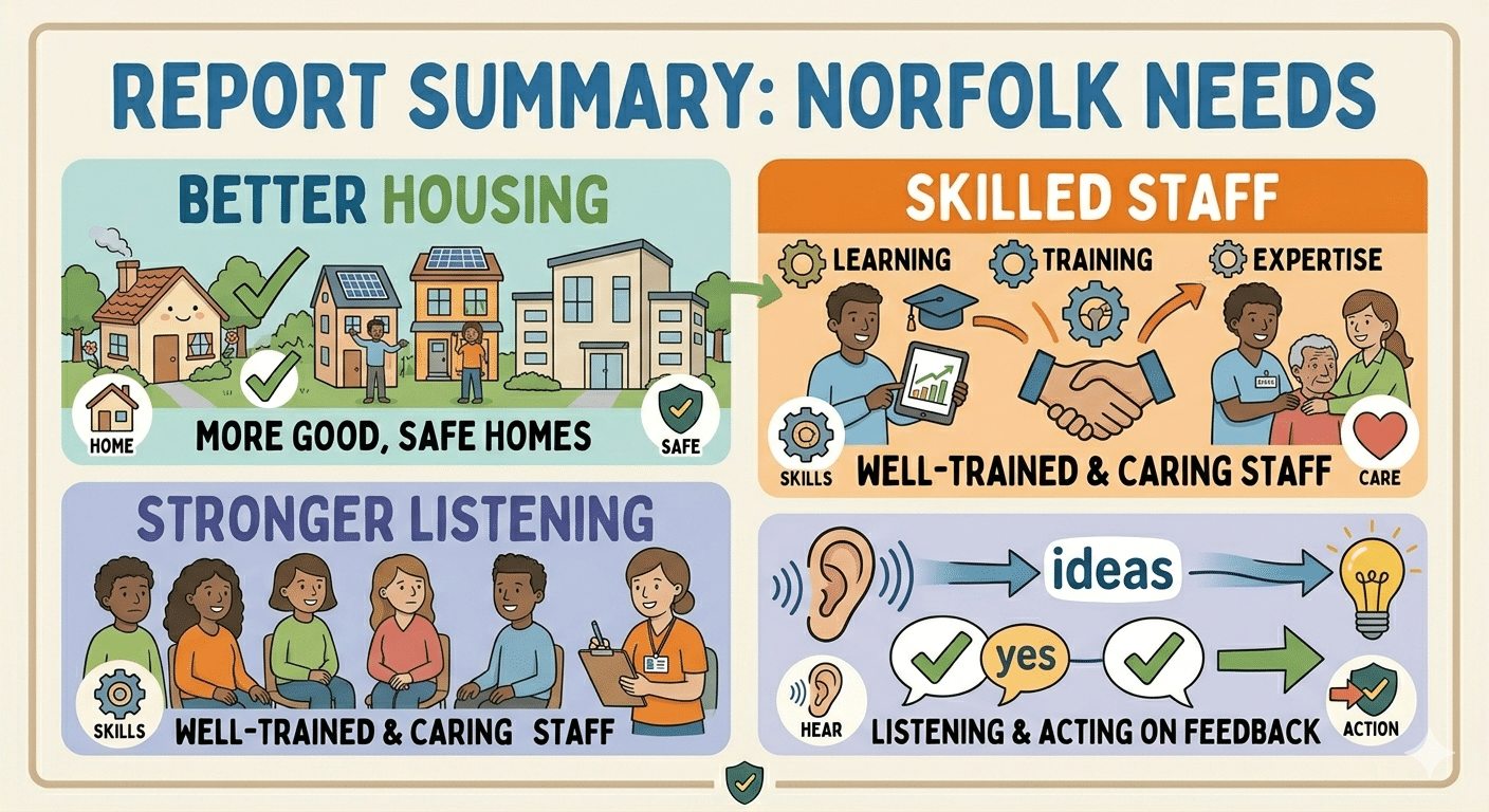 The report says Norfolk needs better housing